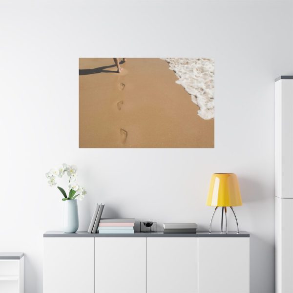 91638-622.jpg Free Foot Prints on the Beach Standard Canvas