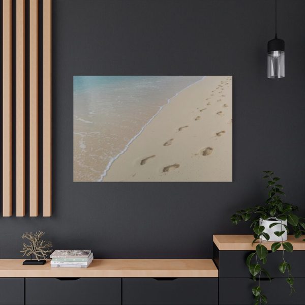 91638-638.jpg Foot Prints on Sand Standard Canvas