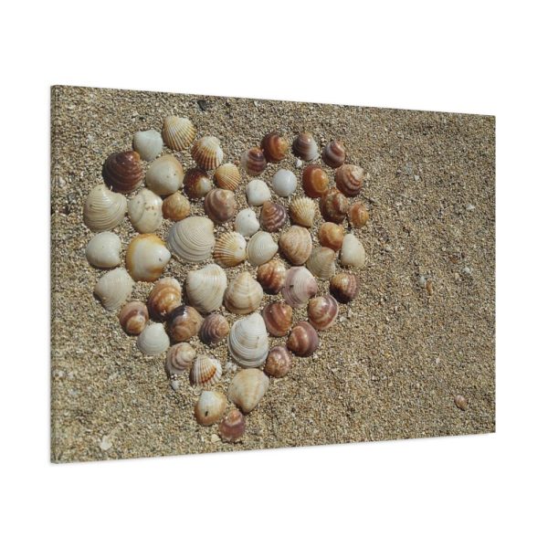 91638-645.jpg Heart Stones on Beach Standard Canvas
