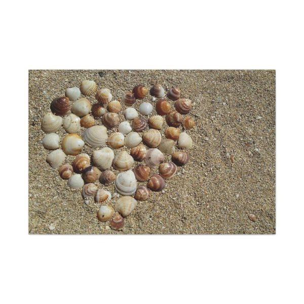 91638-646.jpg Heart Stones on Beach Standard Canvas