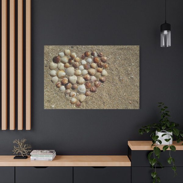 91638-648.jpg Heart Stones on Beach Standard Canvas