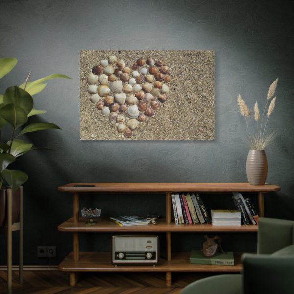 91638-649.jpg Heart Stones on Beach Standard Canvas
