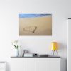 91638-652.jpg Heart Drawn on Sand at Beach Standard Canvas
