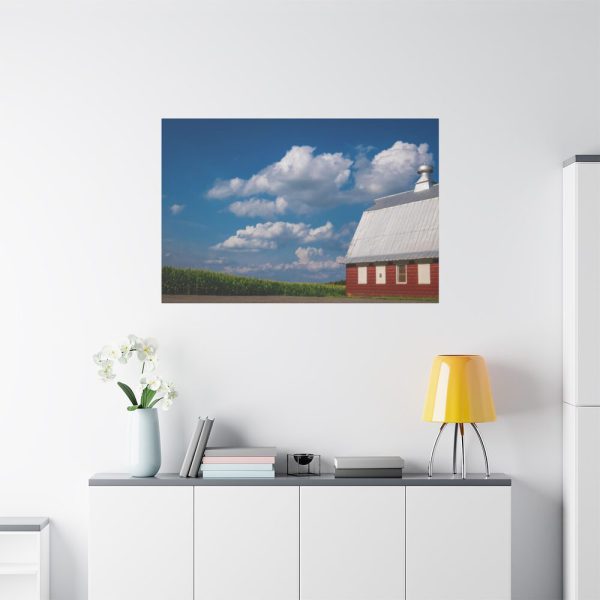 91638-78.jpg Cornfield and Red Barn Scenic Standard Canvas