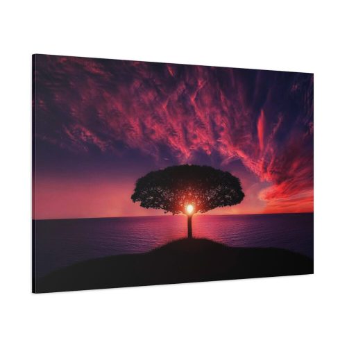 91638-8.jpg Breathtaking Red and Purple Sky Standard Canvas