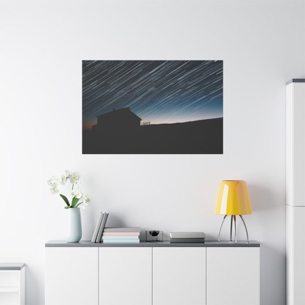 91638-82.jpg Long Exposure of the Star Trails Above the Barn Standard Canvas
