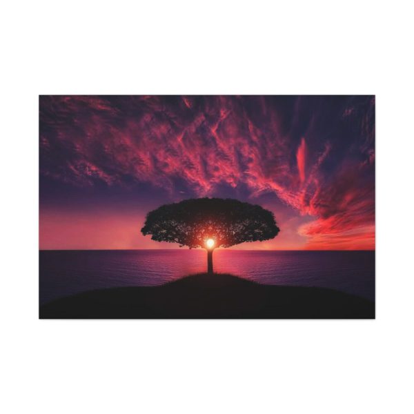 91638-9.jpg Breathtaking Red and Purple Sky Standard Canvas