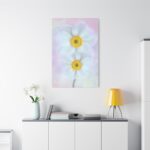 Two White Beautiful Flowers Standard Canvas - Image 3