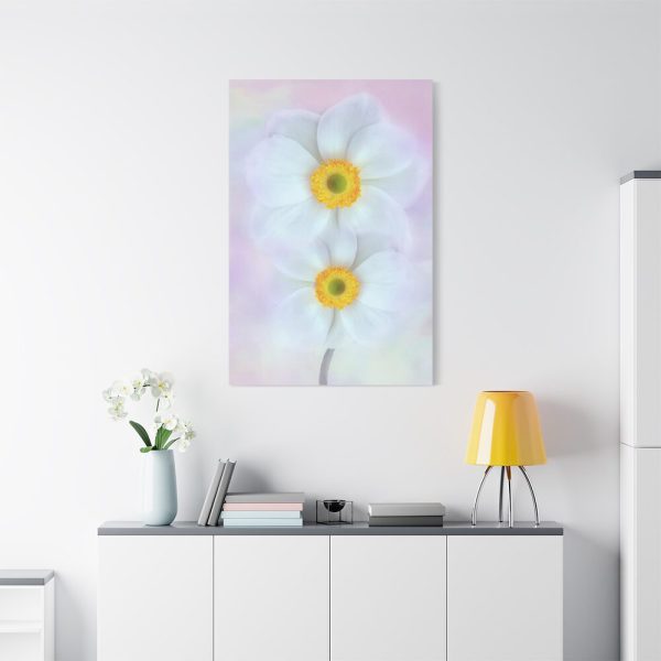 91655-85.jpg Two White Beautiful Flowers Standard Canvas