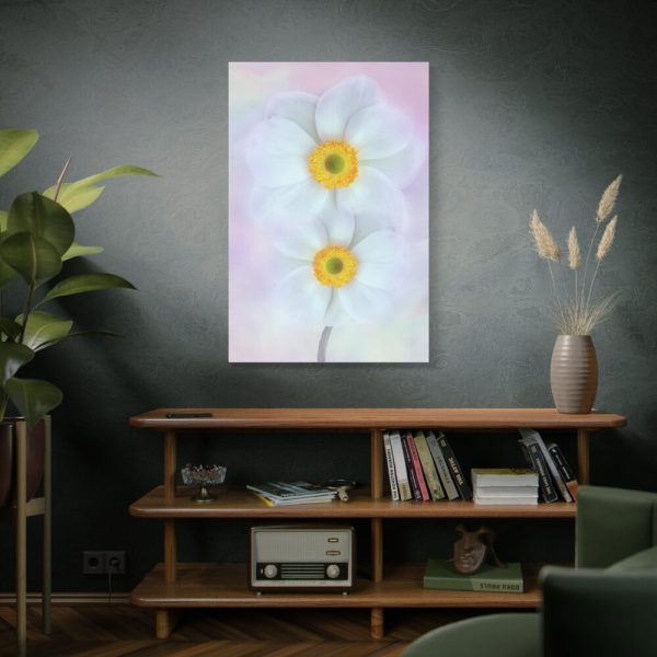 91655-87.jpg Two White Beautiful Flowers Standard Canvas