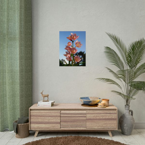 Pink Orchid Flowers Poster