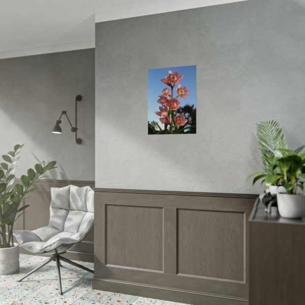 Pink Orchid Flowers Poster