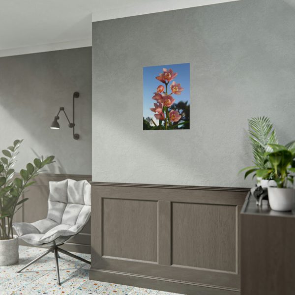 Pink Orchid Flowers Poster