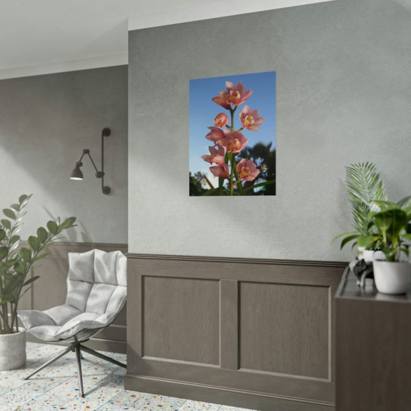 Pink Orchid Flowers Poster