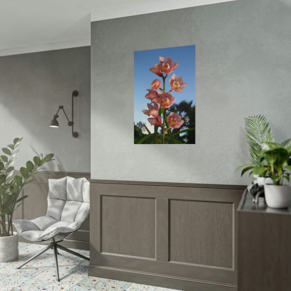 Pink Orchid Flowers Poster