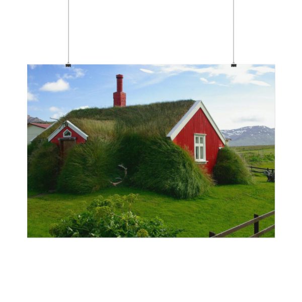 92408-149.jpg Red Barn in the Grass Poster