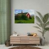 92408-151.jpg Red Barn in the Grass Poster