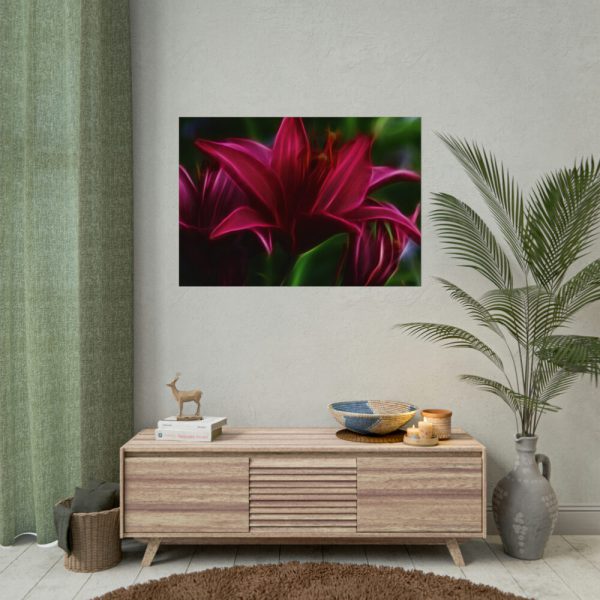 Pink Bloom Lily Poster