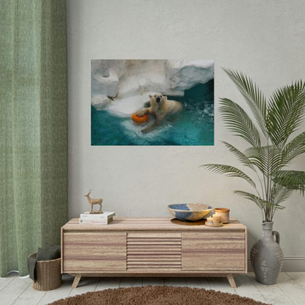 Polar Bear in Water Poster