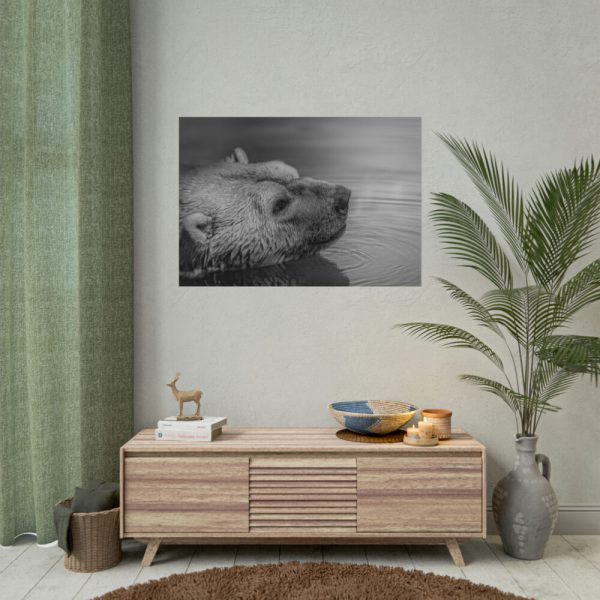 92408-279.jpg Polar Bear Black and White Poster