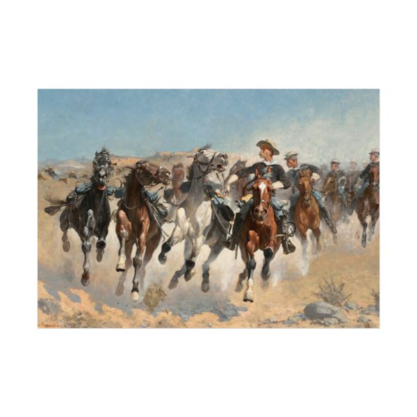 The Fourth Troopers Moving the Led Horses by Frederic Remington Poster