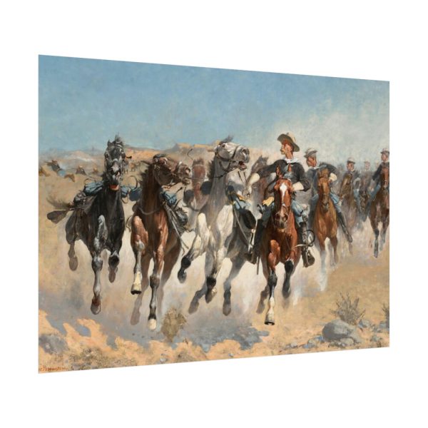 The Fourth Troopers Moving the Led Horses by Frederic Remington Poster