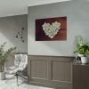 92408-361.jpg White Daisy in Heart Shape Poster