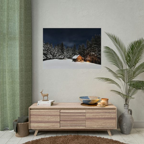 92408-59.jpg Barn in Starry Night Poster