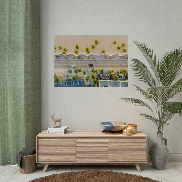 Palm Tree-Lined Road Poster