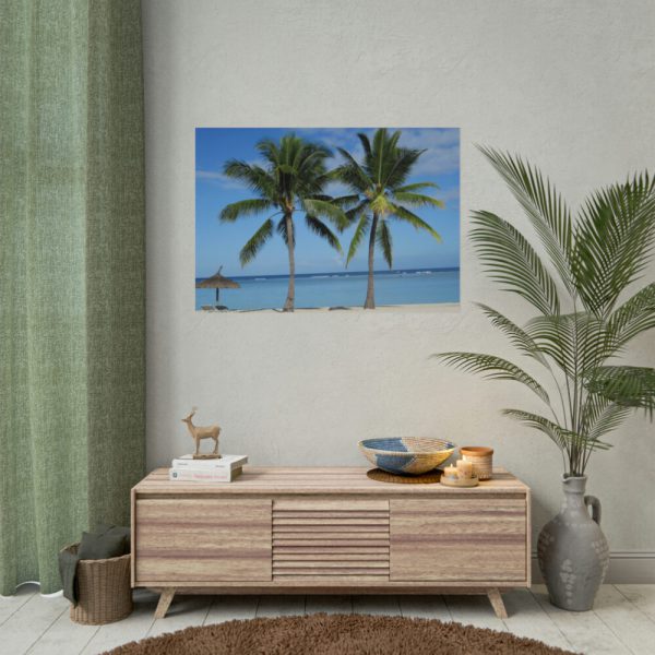 92408-635.jpg Palm Tree on the Beach Poster