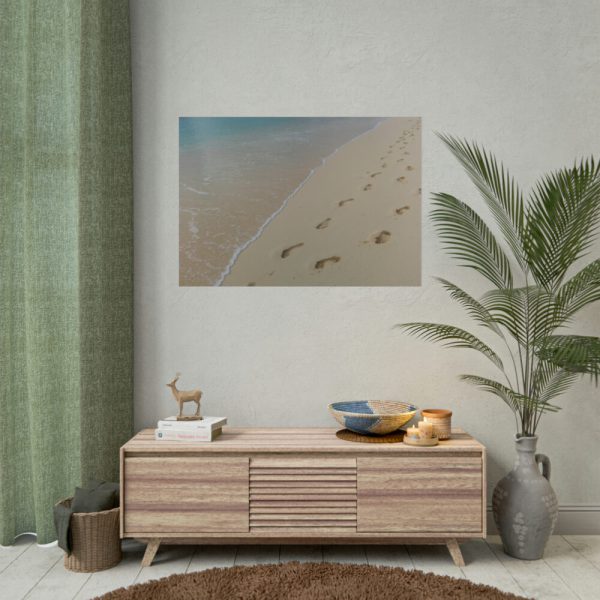 92408-670.jpg Foot Prints on Sand Poster