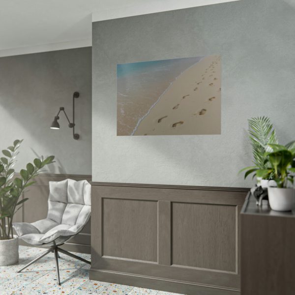 92408-671.jpg Foot Prints on Sand Poster