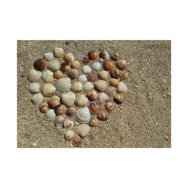 92408-677.jpg Heart Stones on Beach Poster