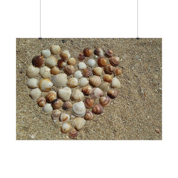 92408-678.jpg Heart Stones on Beach Poster