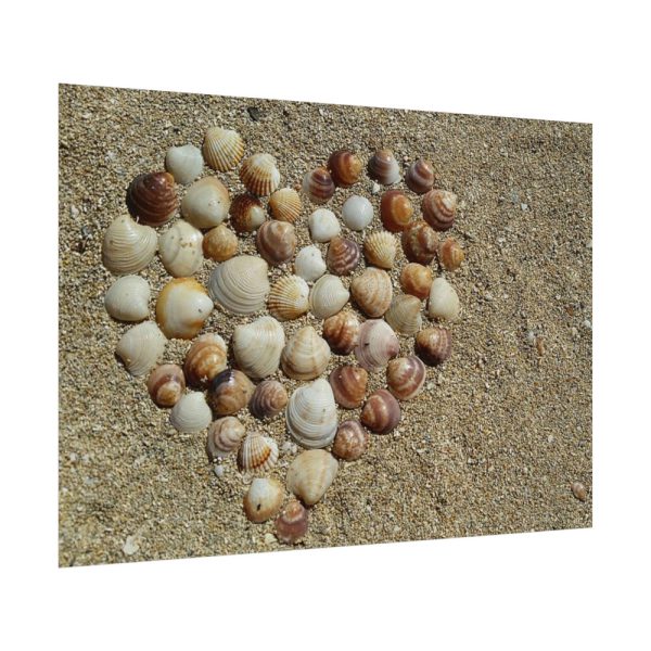 92408-679.jpg Heart Stones on Beach Poster