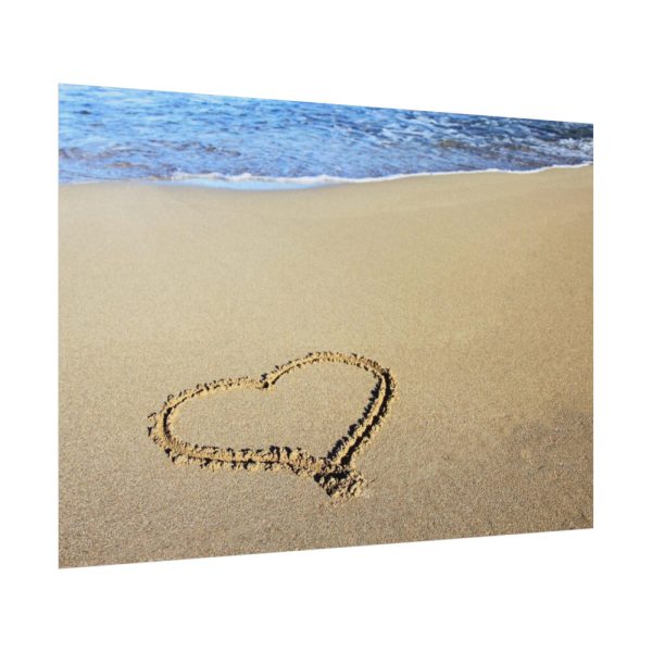 92408-684.jpg Heart Drawn on Sand at Beach Poster
