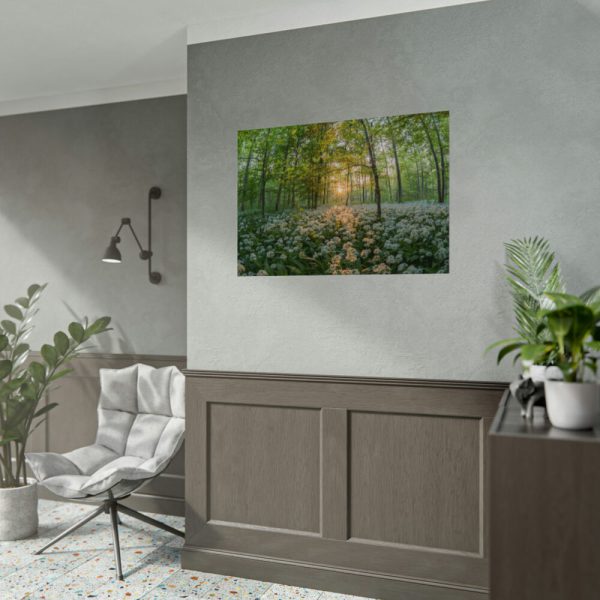 92408-706.jpg Forest at Sunset with Bear's Garlic Poster