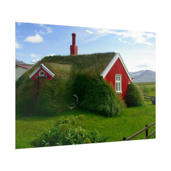 92409-150.jpg Red Barn in the Grass Poster