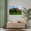 92409-151.jpg Red Barn in the Grass Poster