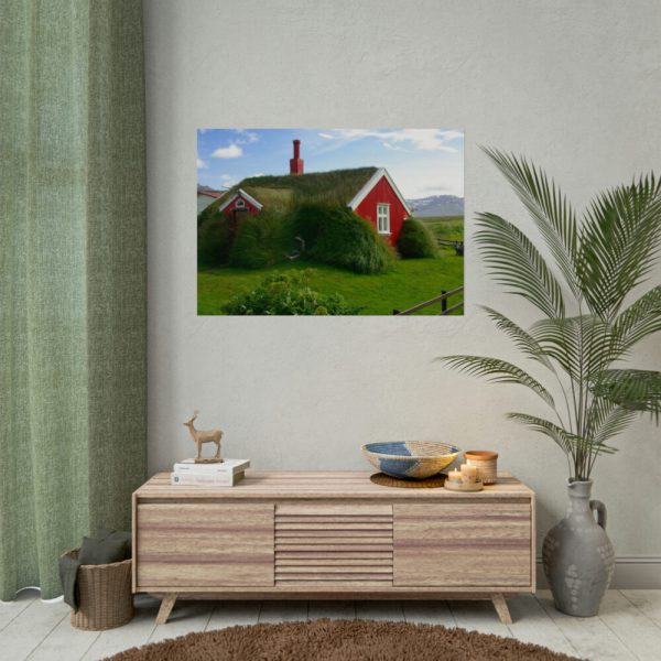 92409-151.jpg Red Barn in the Grass Poster