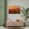 Barn in Smokey Orange Sky Poster
