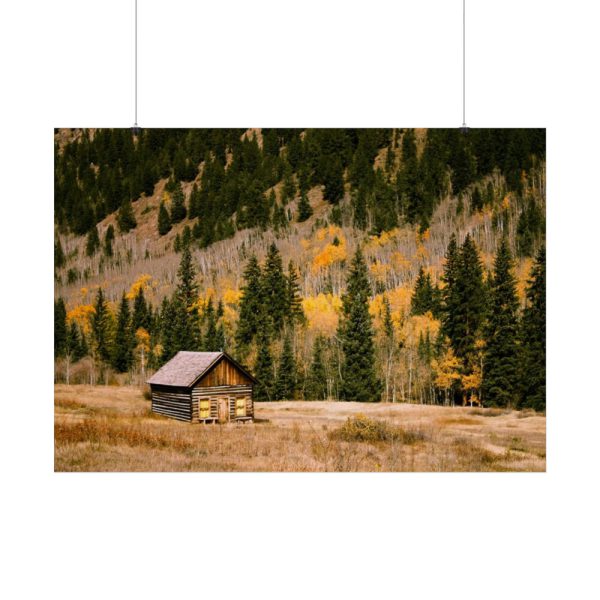 92409-157.jpg Woden Barn in Forest Poster