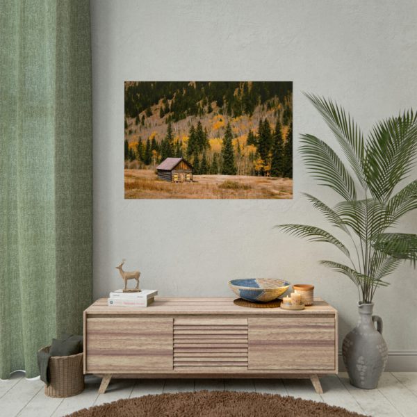 92409-159.jpg Woden Barn in Forest Poster