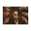92409-17.jpg Seven Male Hands Encircling a Mug of Beer Poster
