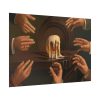 92409-18.jpg Seven Male Hands Encircling a Mug of Beer Poster