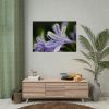 Purple White Glowing Lily Poster