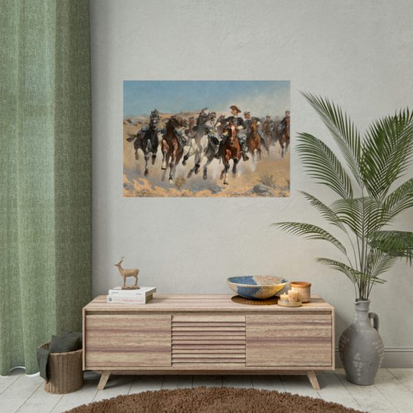 The Fourth Troopers Moving the Led Horses by Frederic Remington Poster