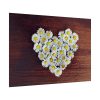 92409-359.jpg White Daisy in Heart Shape Poster