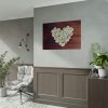 92409-361.jpg White Daisy in Heart Shape Poster