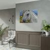 92409-456.jpg Closeup Shot of a White Horse Poster